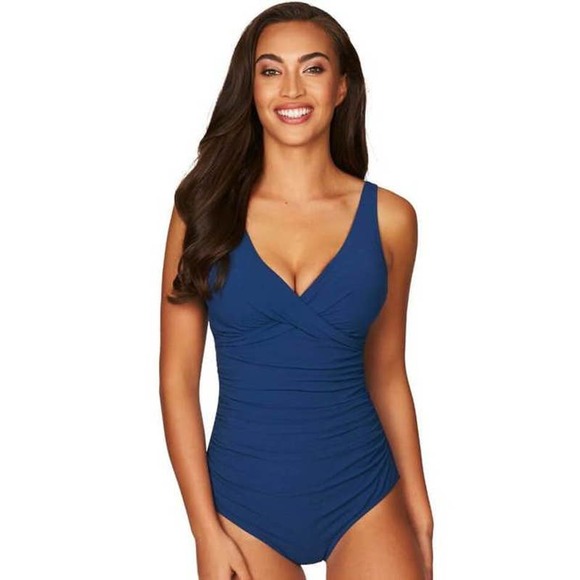 Sea Level Other - Sea Level Riviera Rib Cross Front One Piece Blue
